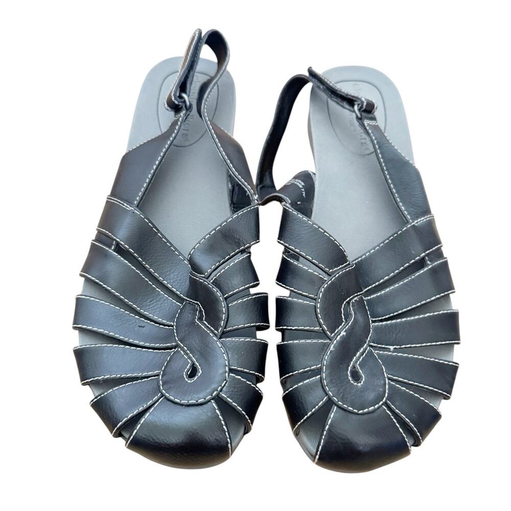 Cloudwalkers By Avenue Strappy Adjustable Hook And Loop Sandals Women's Size 12W